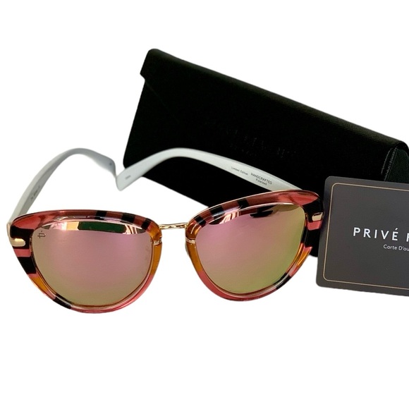 NEW Prive Revaux The Monet Polarized Pink Mirrored Sunglasses - Picture 4 of 15